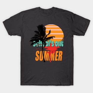 cute retro last day of school school's out for summer teacher T-Shirt